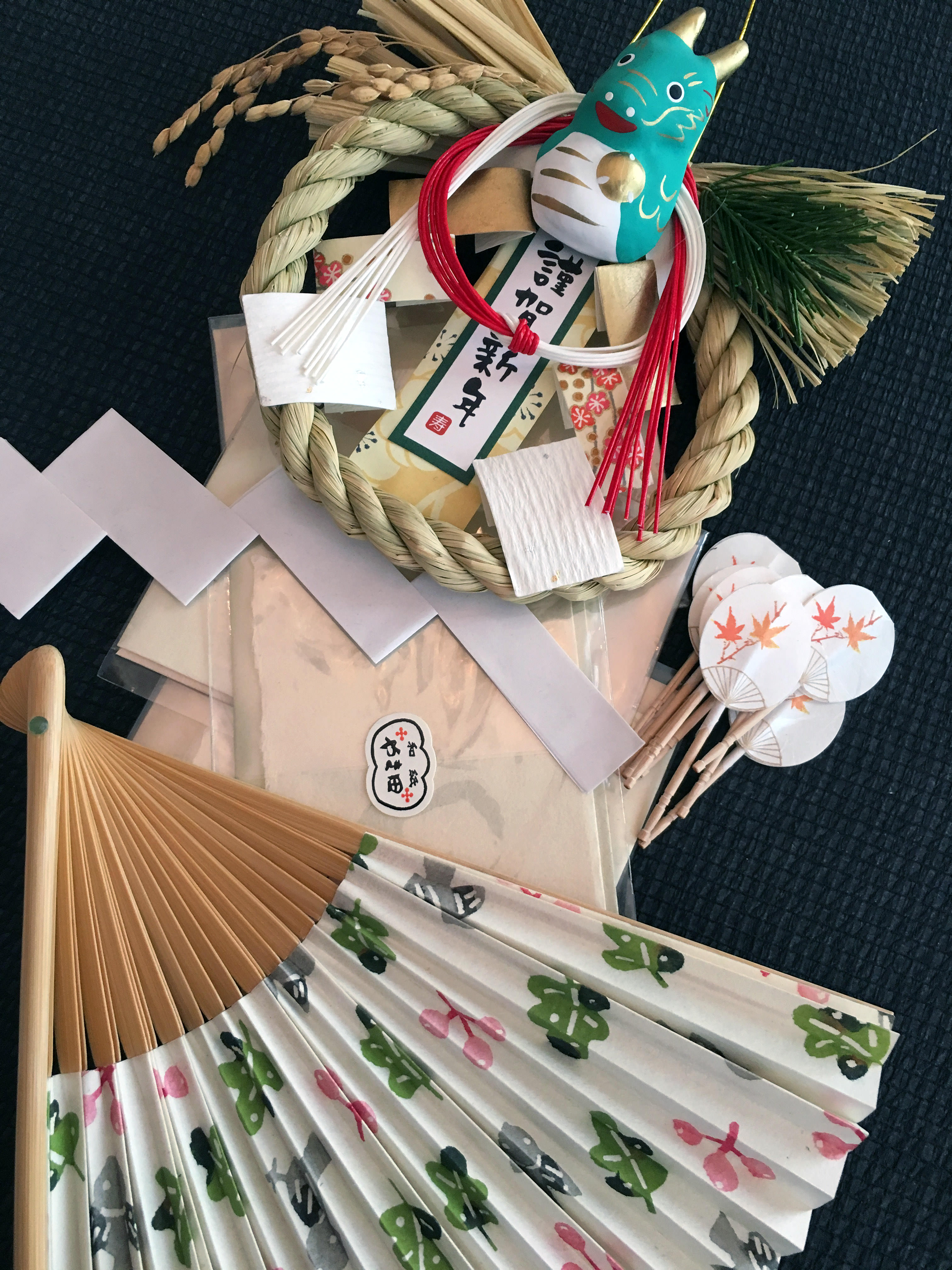Japanese paper,washi, sensu, yoji, gohei, shimenawa, pochibukuro, folding fan, mizuhiki, Japan