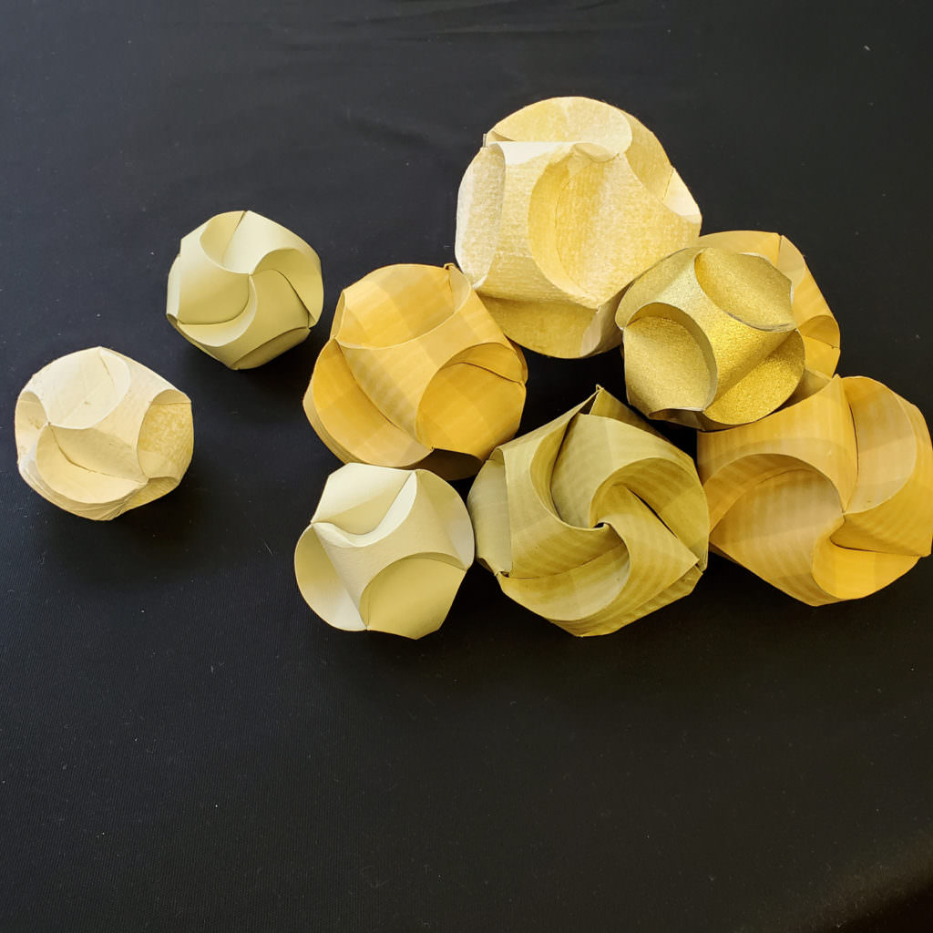 paper orbs, handmade paper